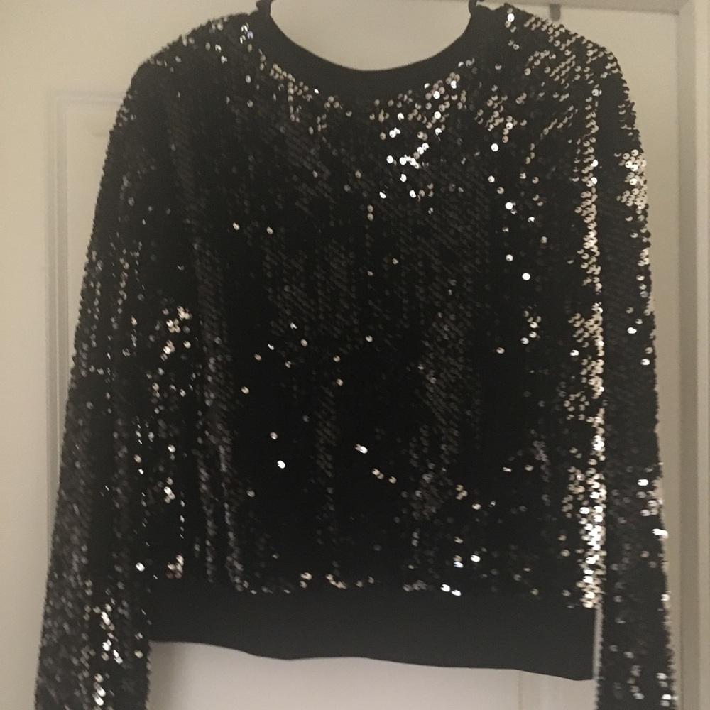 Black Sequin Sweatshirt